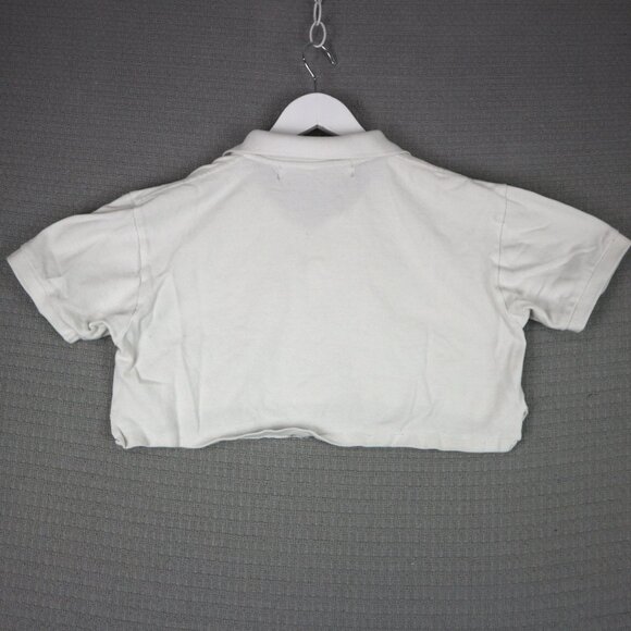 Cropped Play Comme Des Garcons Heart Logo Polo Tee Womens - Picture 2 of 6